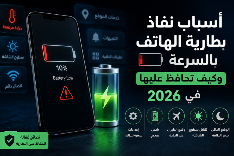 اسباب نفاذ البطارية